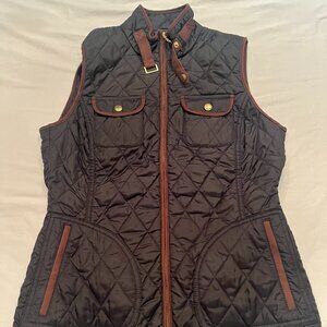 Banana Republic Black Quilted Vest in Size Small